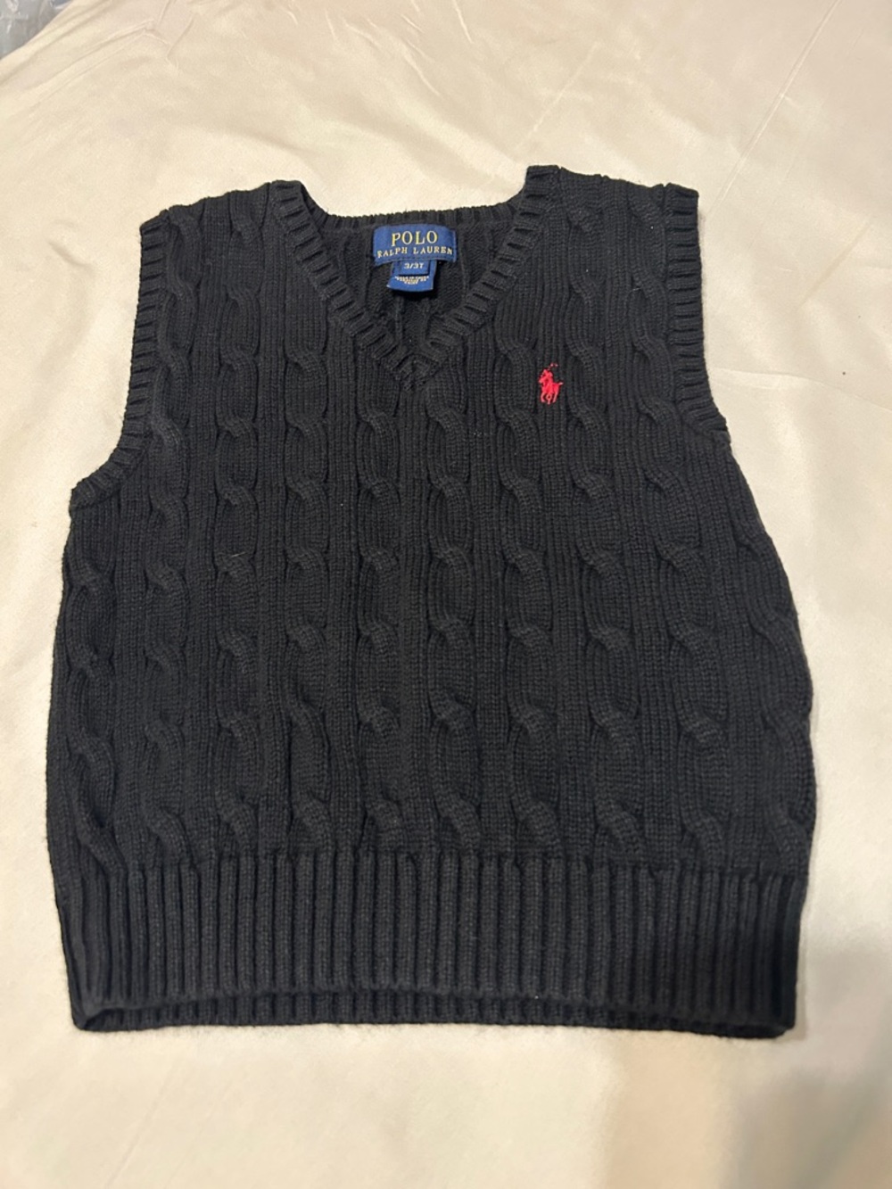 Polo Ralph Lauren black sweater sleeveless 3/3T